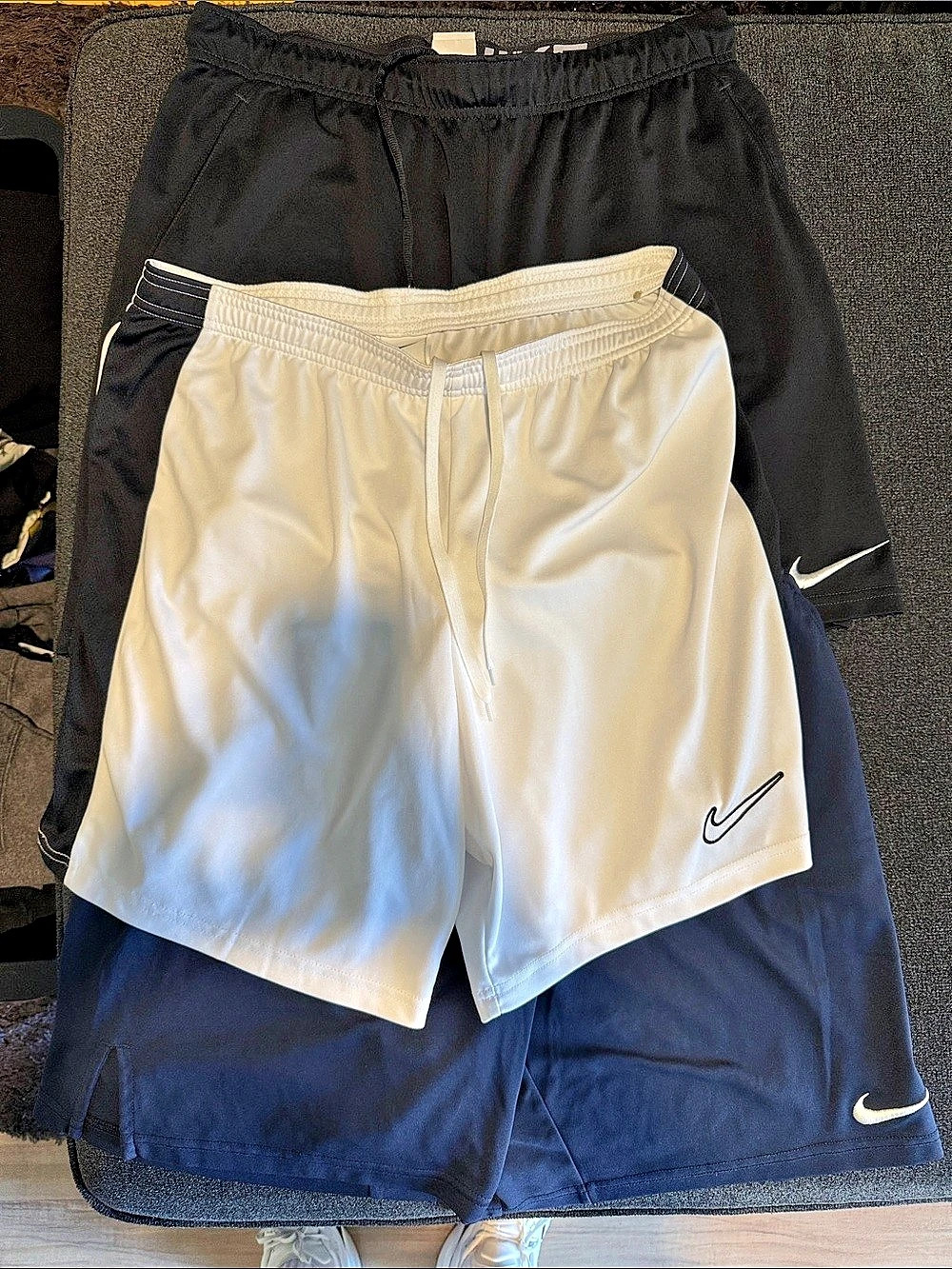 Nike Dri-FIT Athletic Shorts Black & White Size Large Bundle 3
